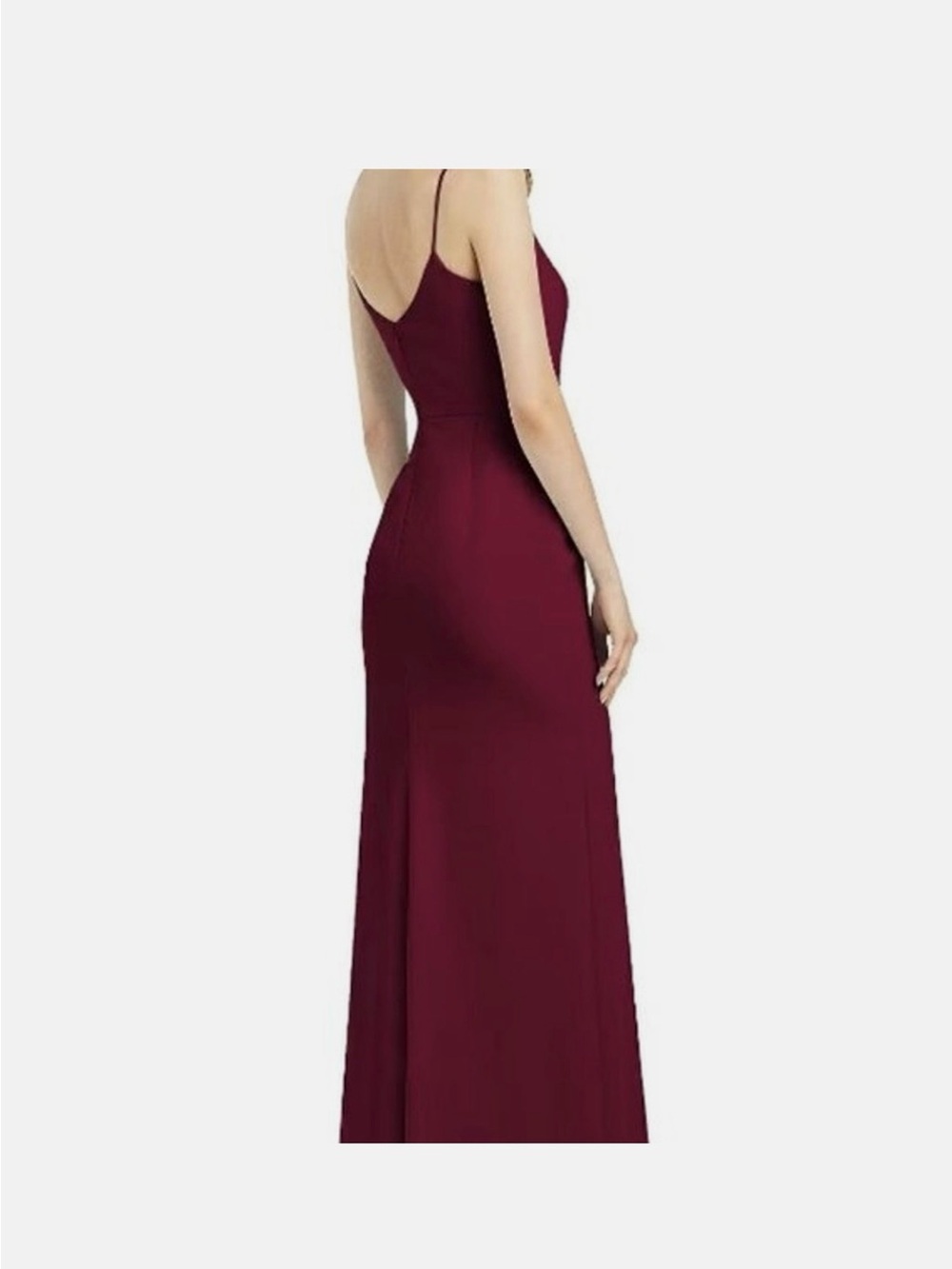 After Six Burgundy Spaghetti Strap Evening Dress